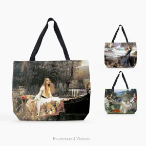 Waterhouse Pre-Raphaelite Paintings Large Canvas Tote Bag